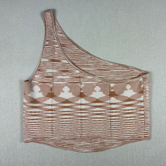 Anthropologie NWT One Shoulder Sweater Top Orange Sz 2X - Picture 2 of 9